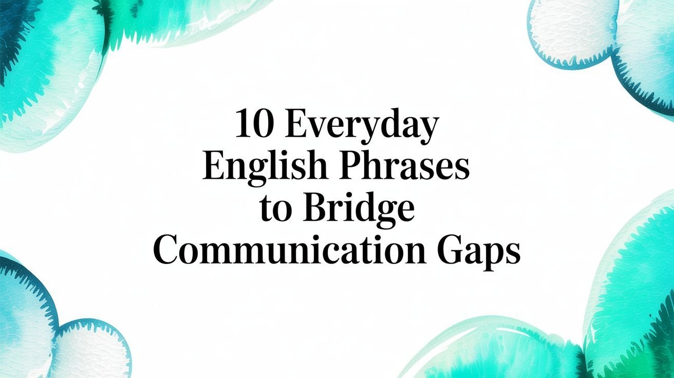 10 Everyday English Phrases to Bridge Communication Gaps