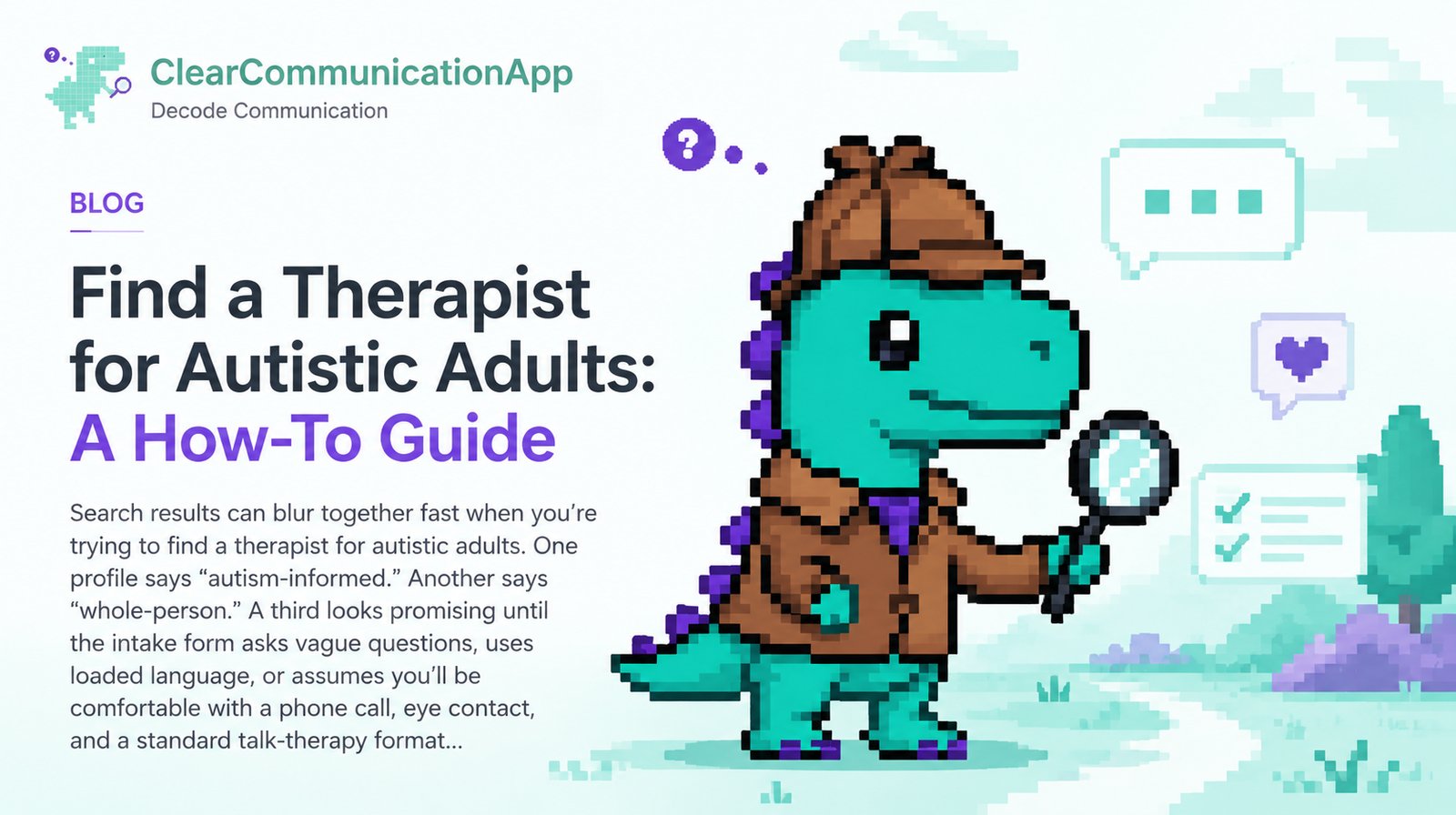 Find a Therapist for Autistic Adults: A How-To Guide