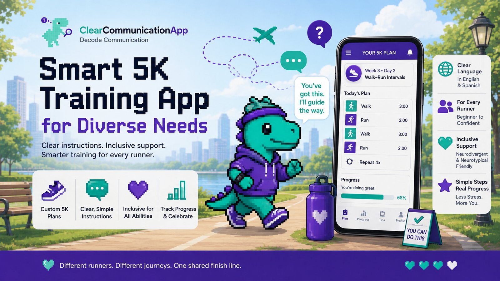 Smart 5K Training App for Diverse Needs